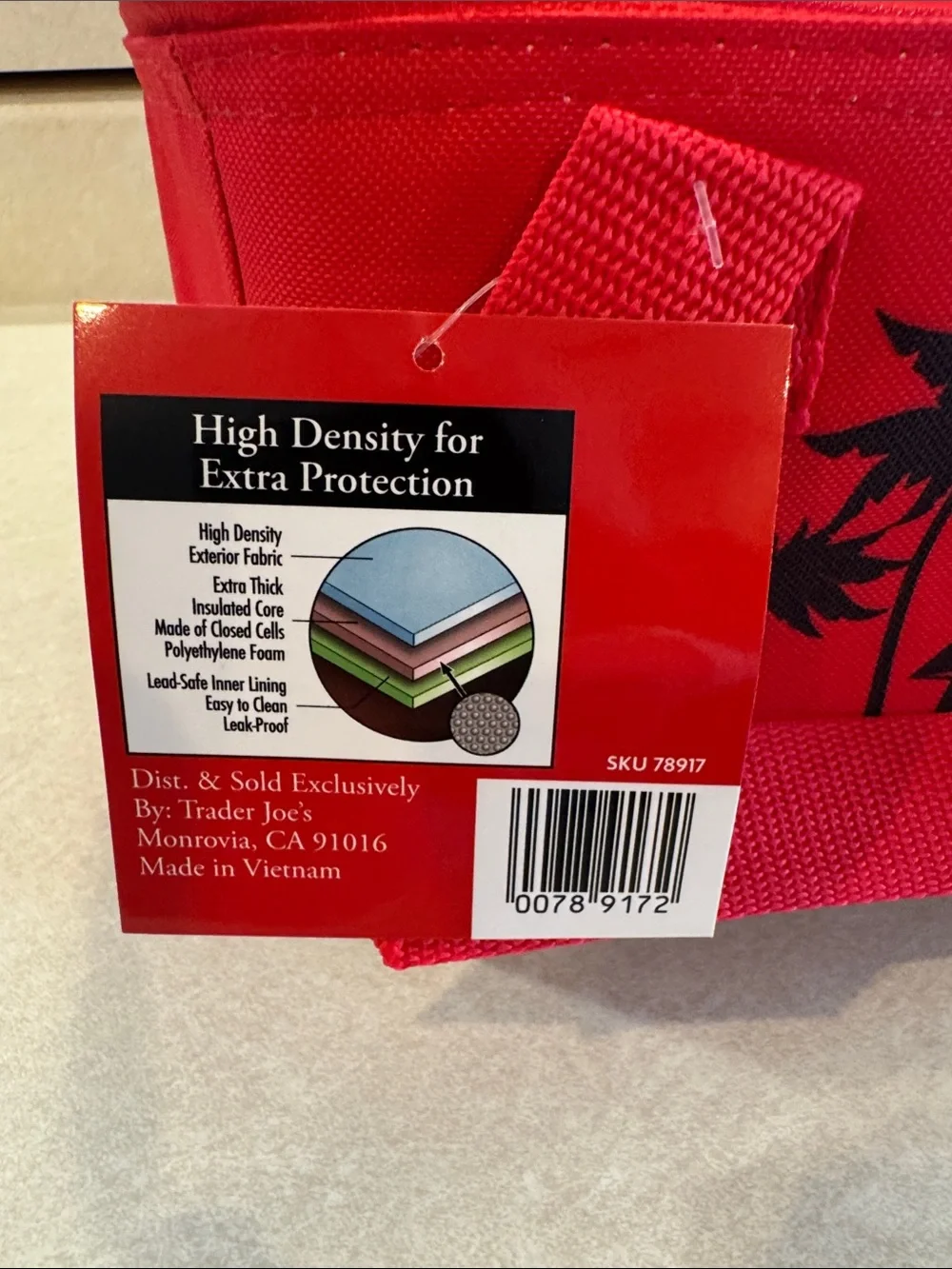 Trader Joe's Red Mini Insulated Lunch Bag